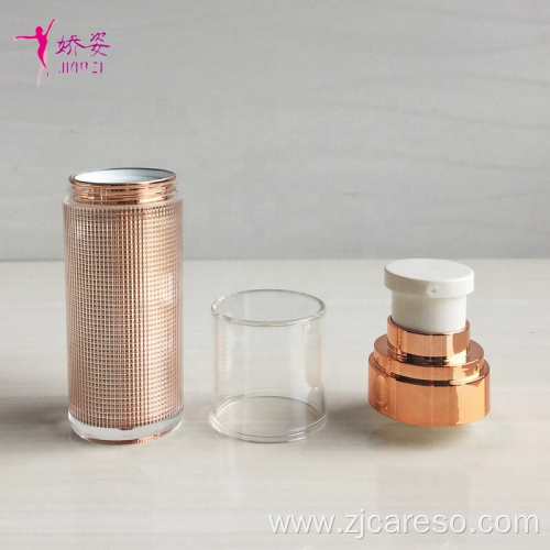 Acrylic Airless Bottle with lattice for Cosmetic Packaging